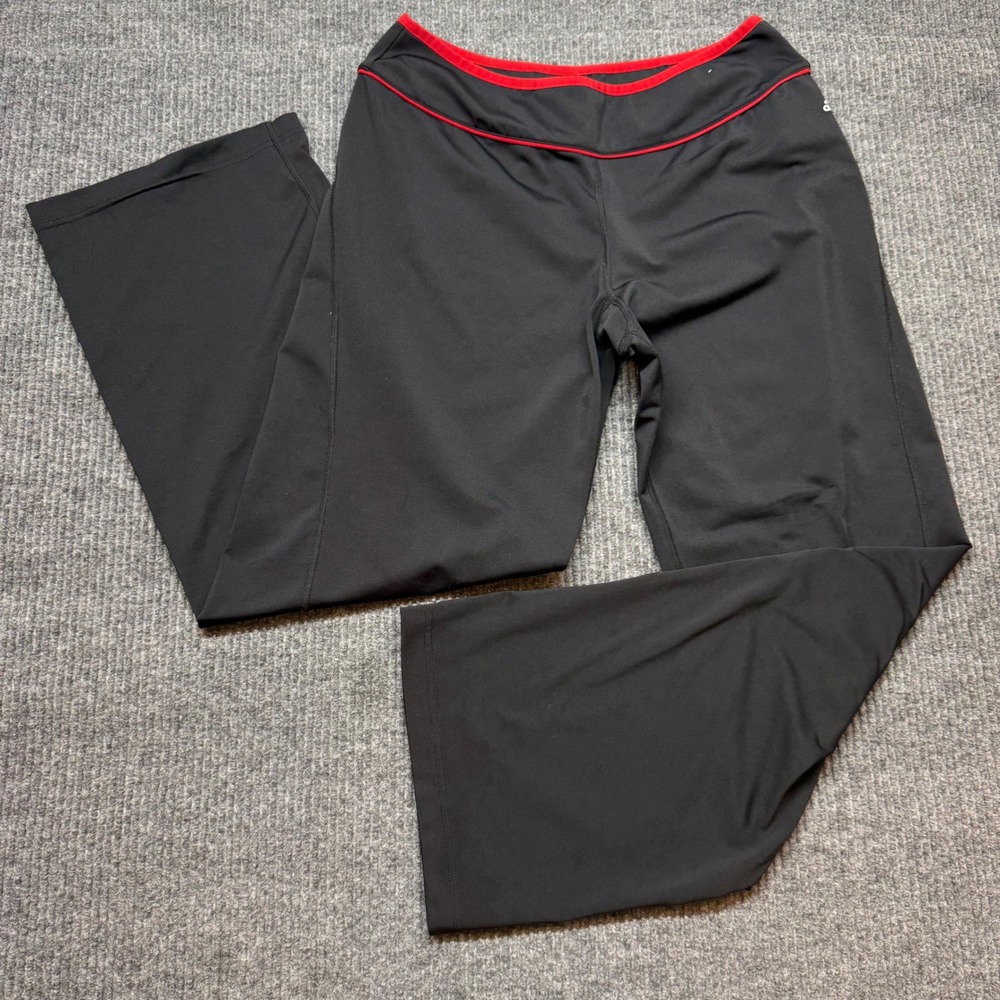 Adidas ATS Thermo System Womens Large Black Red Flare Yoga Pants